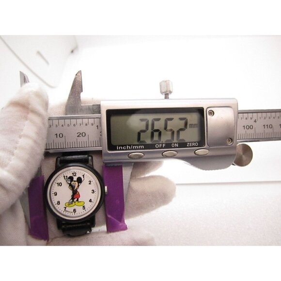 Vtg Women Mickey Mouse Quartz WR Analog 26mm Dial Causal Round Watch (G349) - Picture 2 of 9